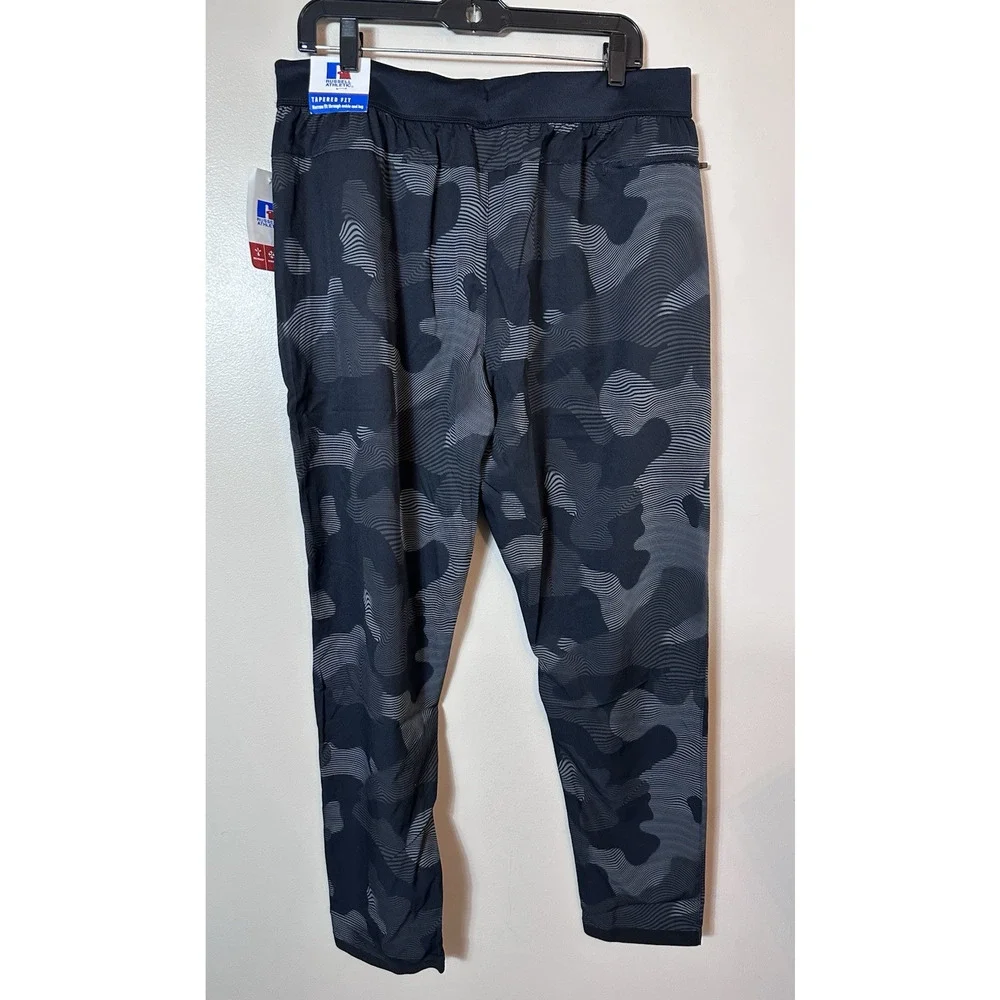 Russell Athletic Mens XL Black Camo Pants Jogger Performance Tapered Fit New NWT